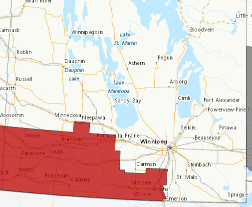 10-20 Cm Of Snow Expected In Western Manitoba Tuesday: Snowfall Warning In Effect 10-20 Cm Of Snow Expected In Western Manitoba Tuesday: Snowfall Warning In Effect