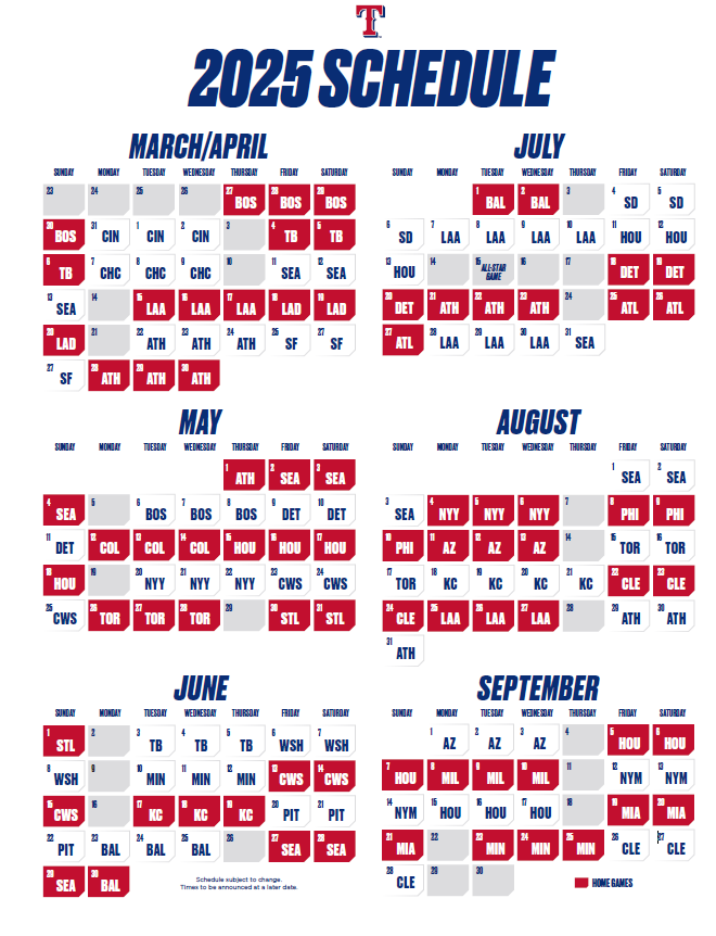Catch Every Texas Rangers Game In 2025: A Comprehensive Guide Catch Every Texas Rangers Game In 2025: A Comprehensive Guide