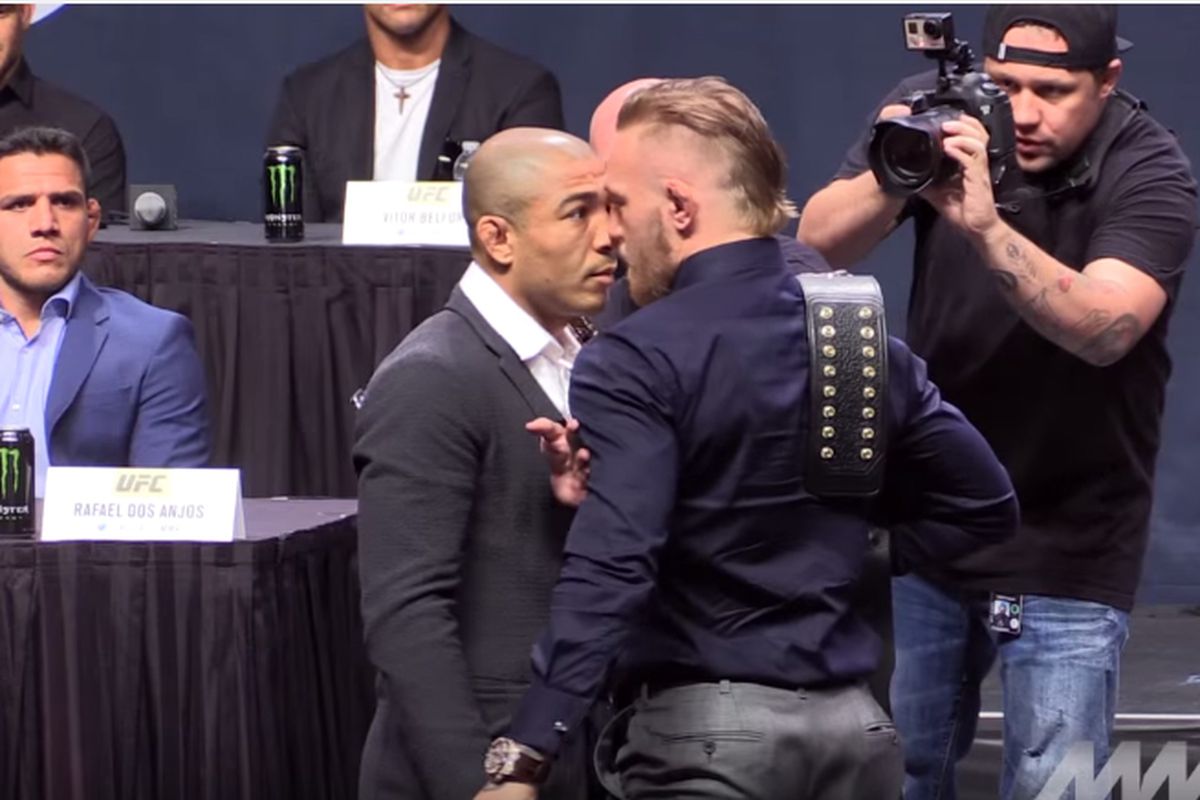 Conor McGregor Supports BKFC Fighter's Aldo-Inspired Press Conference Stunt Conor McGregor Supports BKFC Fighter's Aldo-Inspired Press Conference Stunt