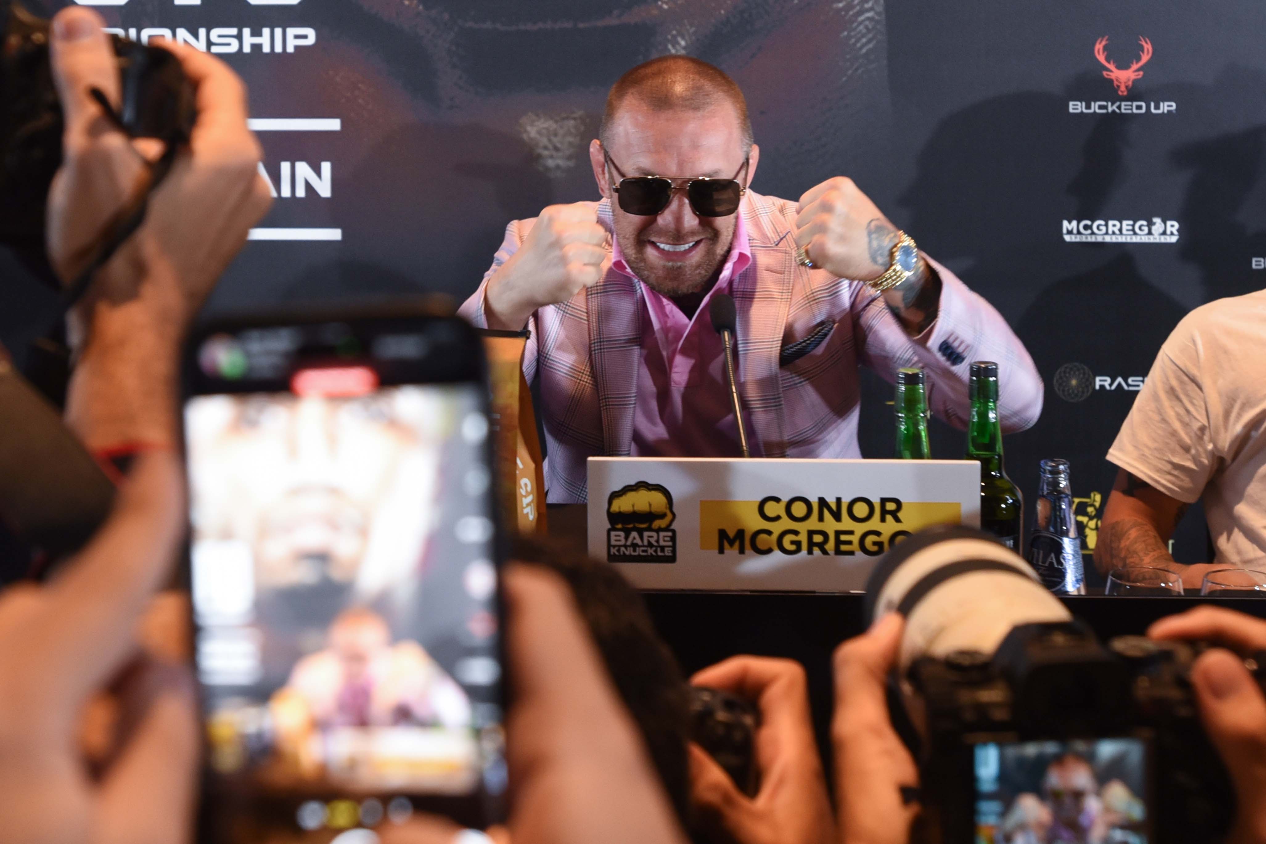Conor McGregor's BKFC Show Of Support: Recreating The Aldo Press Conference Moment Conor McGregor's BKFC Show Of Support: Recreating The Aldo Press Conference Moment