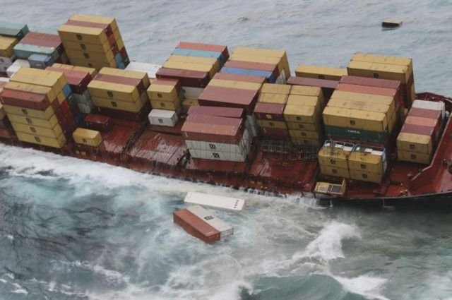 Container Ship Runs Aground, Lands On Man's Front Lawn Container Ship Runs Aground, Lands On Man's Front Lawn