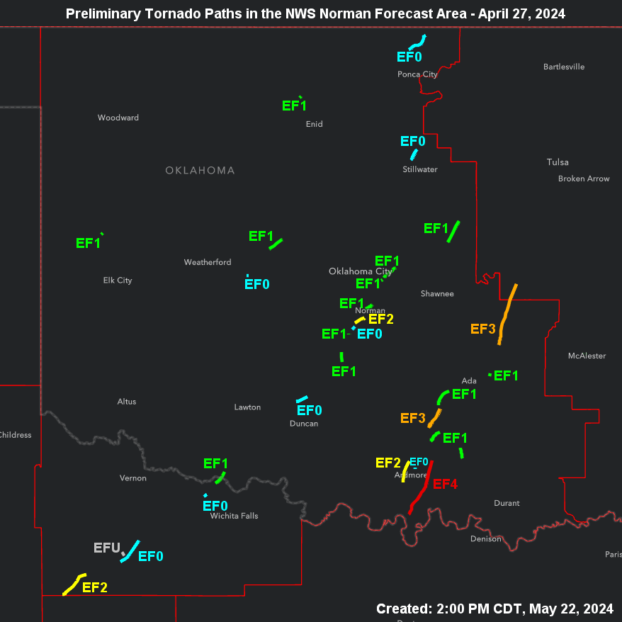 Flash Flood Warnings Issued; April 2025 Tornado Update (April 4) Flash Flood Warnings Issued; April 2025 Tornado Update (April 4)