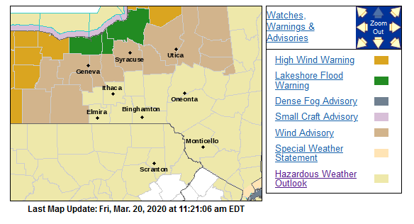 Flash Flooding Possible In Cayuga County: Tuesday Night Warning Flash Flooding Possible In Cayuga County: Tuesday Night Warning