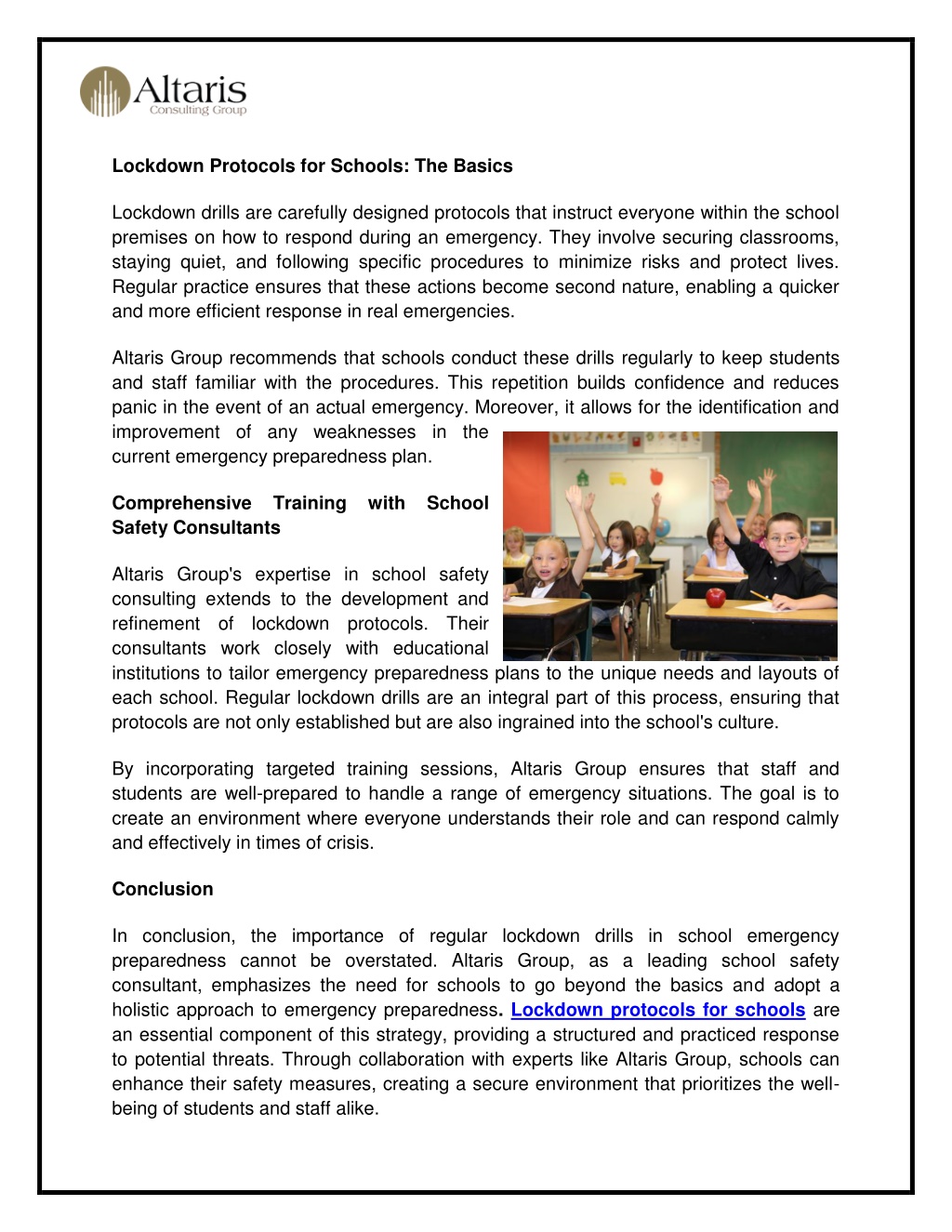 Florida School Safety: A Generational Analysis Of Lockdown Protocols And Preparedness Florida School Safety: A Generational Analysis Of Lockdown Protocols And Preparedness