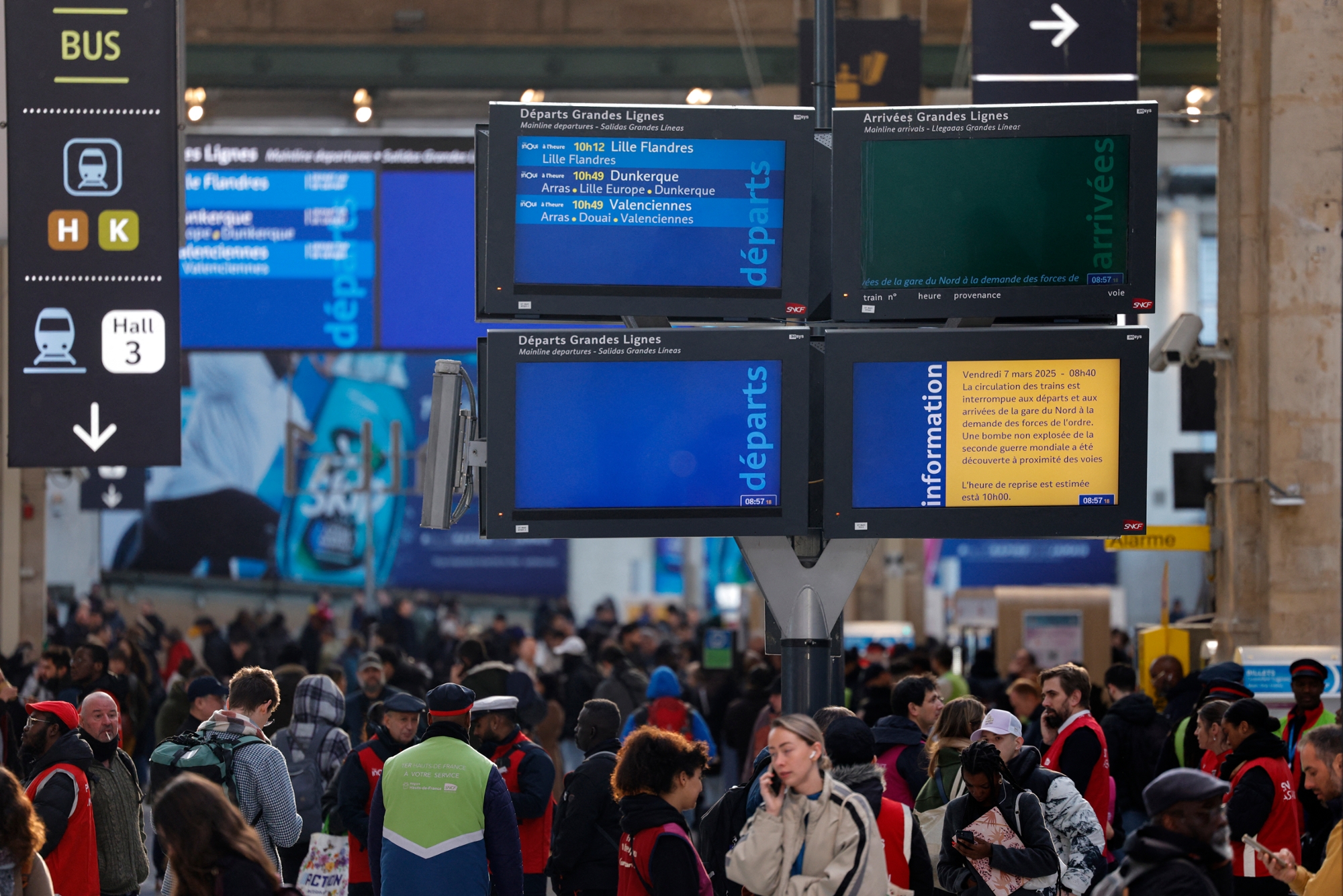 Gare Du Nord: Le Trafic Fortement Impacté Suite À La Découverte D'une Bombe Datant De La Seconde Guerre Mondiale Gare Du Nord: Le Trafic Fortement Impacté Suite À La Découverte D'une Bombe Datant De La Seconde Guerre Mondiale