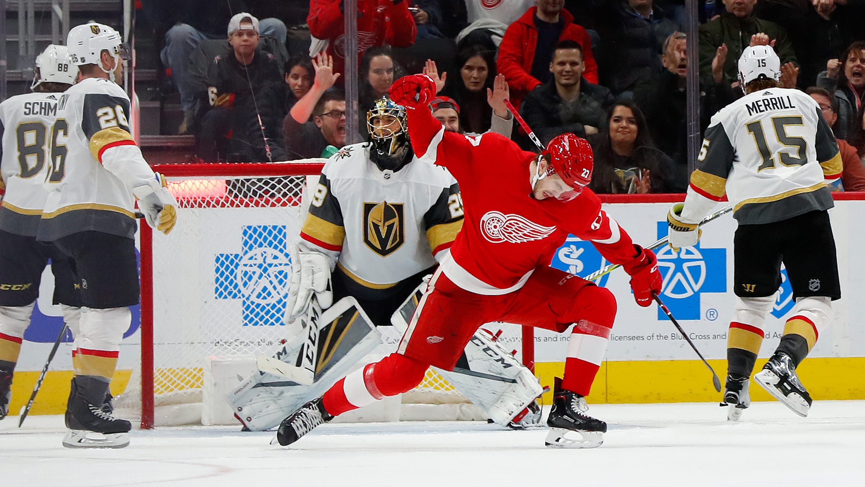 Golden Knights Triumph Over Red Wings; Hertl Scores Two Hat Tricks Golden Knights Triumph Over Red Wings; Hertl Scores Two Hat Tricks