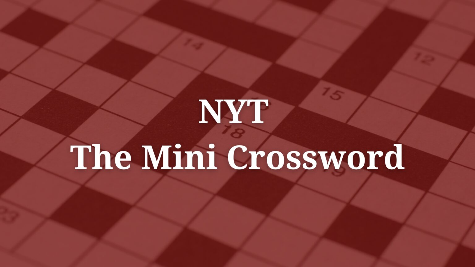 NYT Mini Crossword: Solutions & Clues For April 18, 2025 NYT Mini Crossword: Solutions & Clues For April 18, 2025