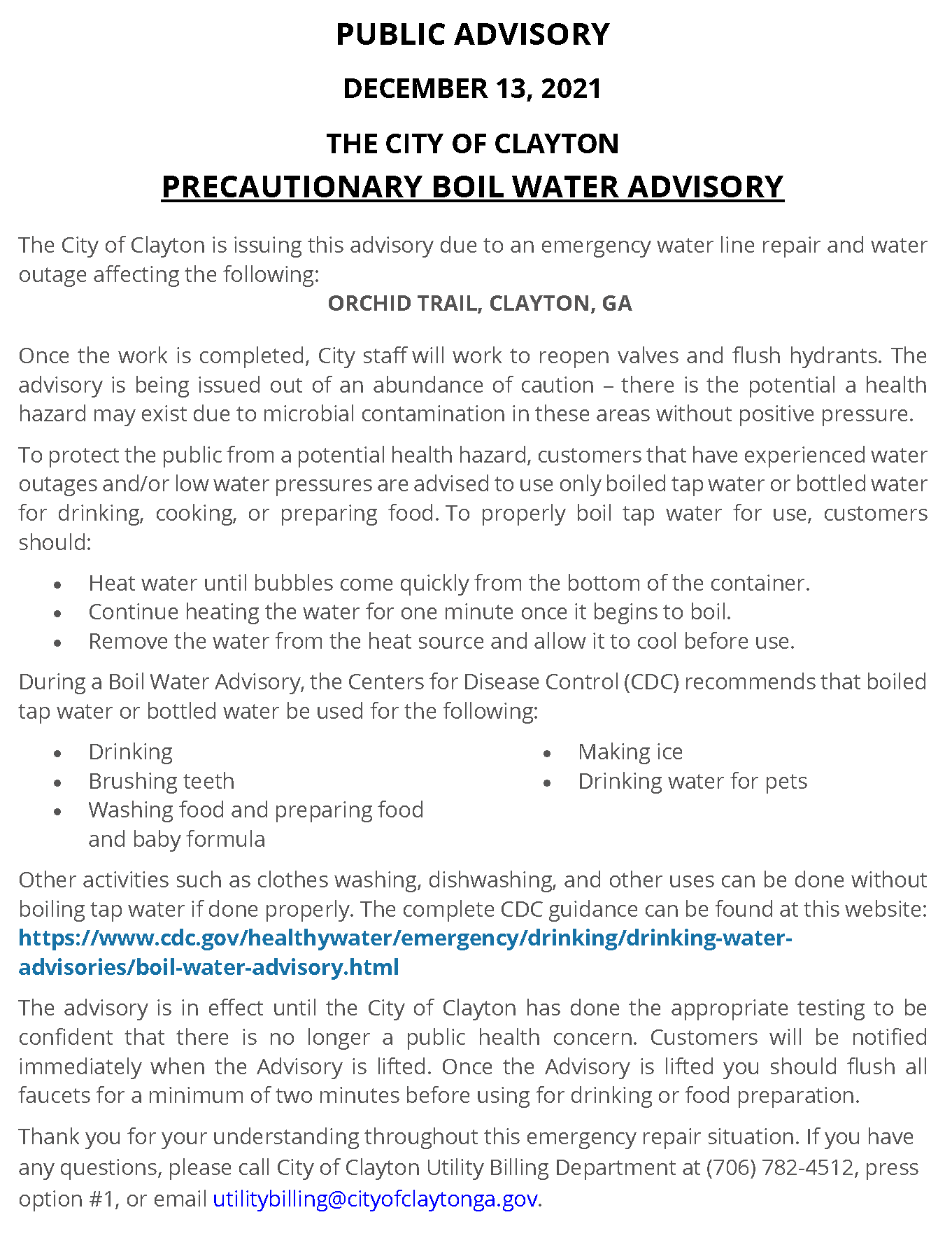 Ogeechee Road Area Under Boil Water Advisory: What You Need To Know Ogeechee Road Area Under Boil Water Advisory: What You Need To Know
