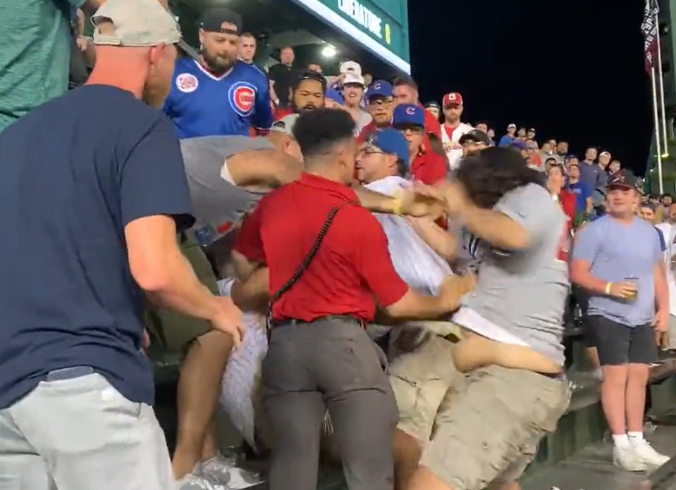 Outfield Wall Fall Injures Fan At Cubs Game Outfield Wall Fall Injures Fan At Cubs Game