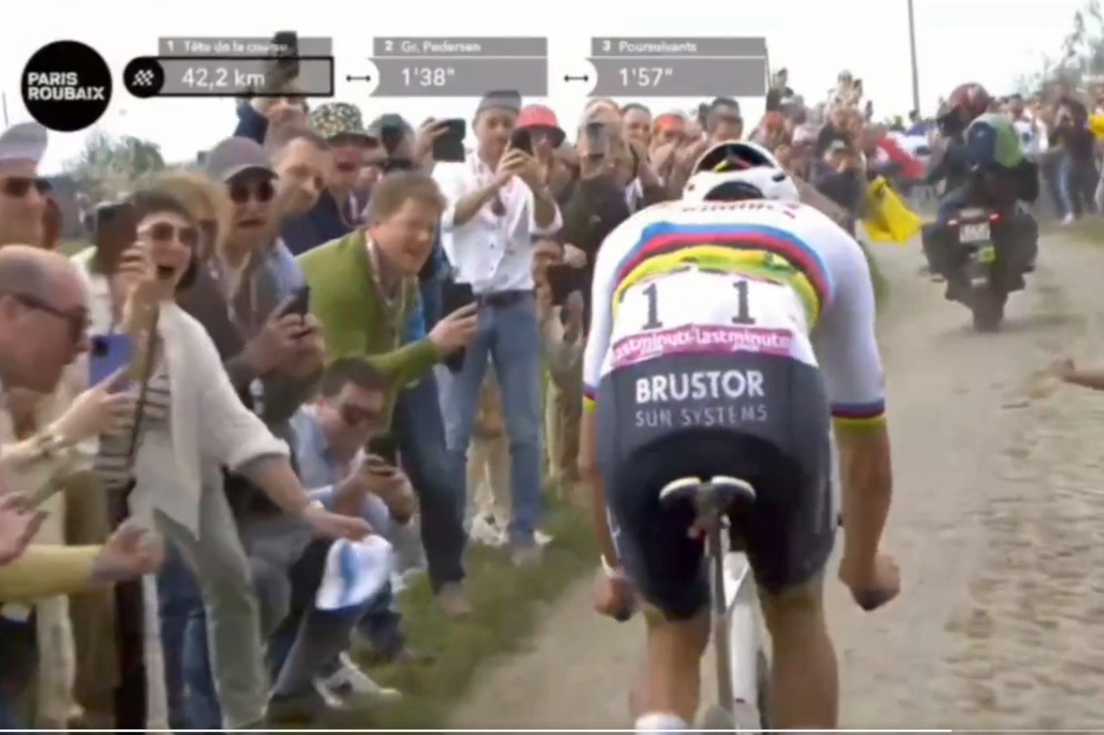 Police Arrest Spectator Who Threw Bottle At Mathieu Van Der Poel During Paris-Roubaix