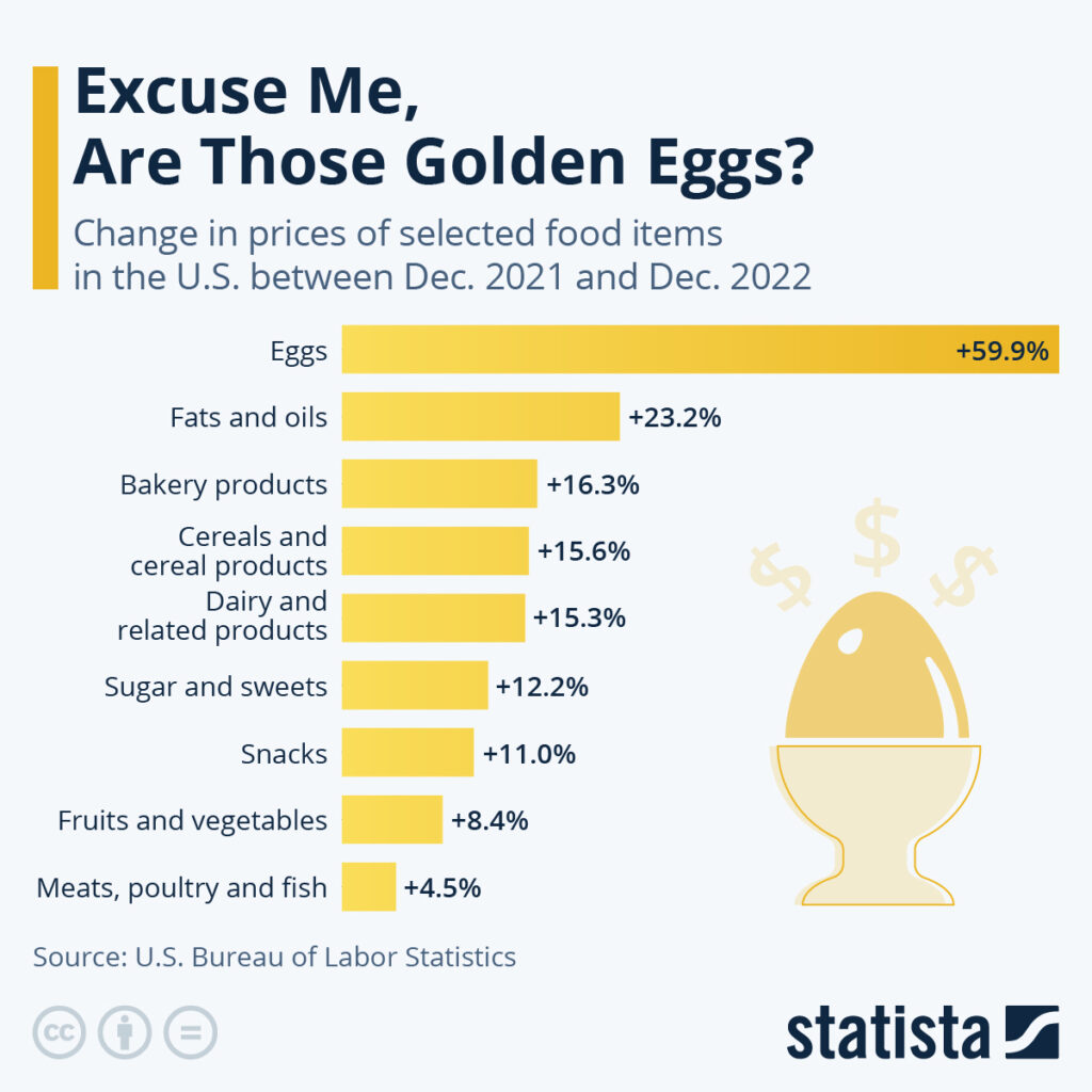 Record Egg Prices Fall: Nationwide Average Now $5 Per Dozen Record Egg Prices Fall: Nationwide Average Now $5 Per Dozen