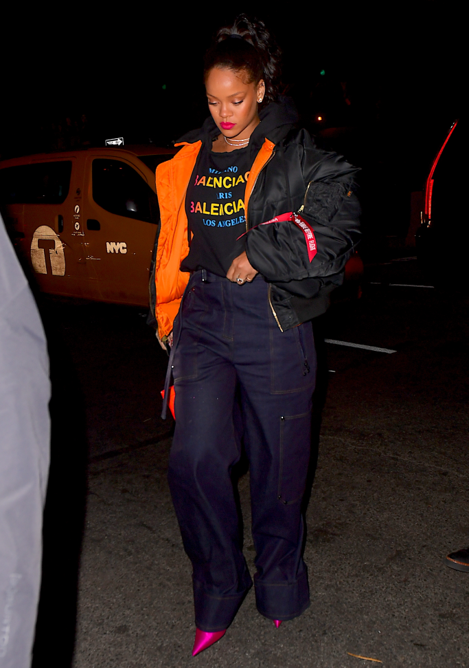 Rihanna's New Engagement Ring And Bold Red Heel Combination