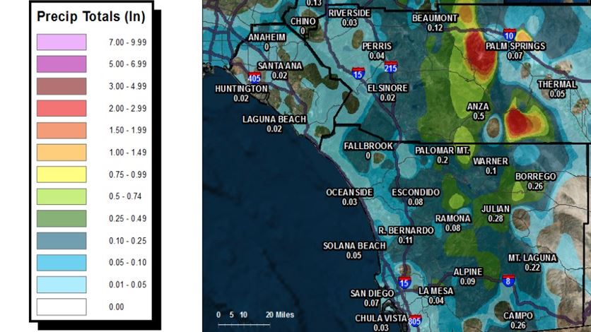 San Diego Rainfall: Up-to-Date Totals From CBS8.com San Diego Rainfall: Up-to-Date Totals From CBS8.com