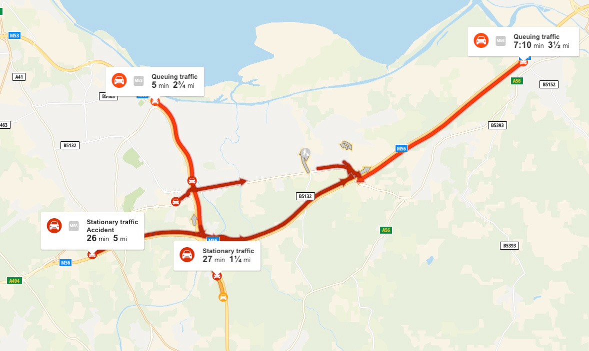 Severe Delays On M56: Latest Updates Following Collision Severe Delays On M56: Latest Updates Following Collision