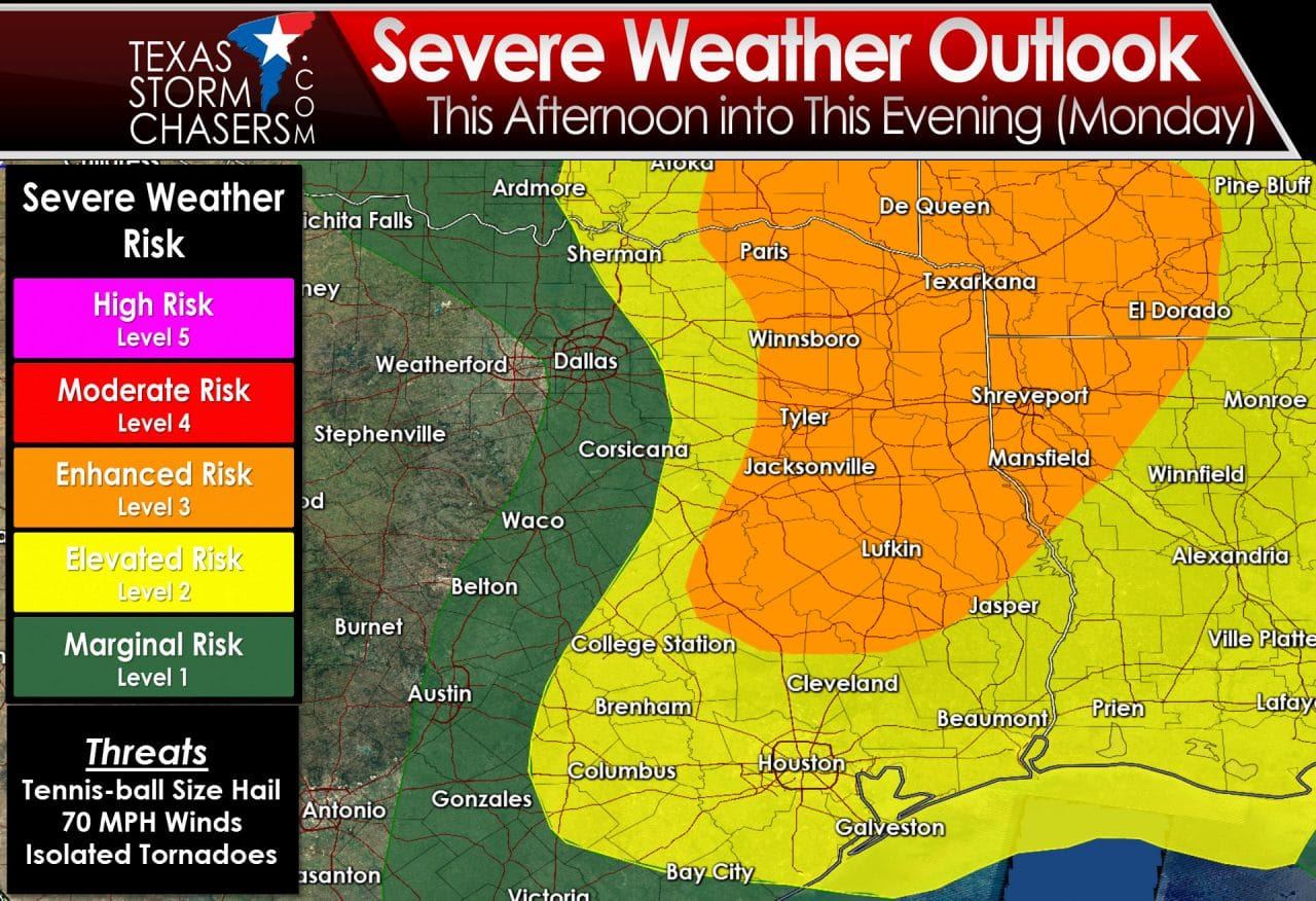 Severe Weather Outlook: High Storm Chance Overnight Into Monday Severe Weather Outlook: High Storm Chance Overnight Into Monday