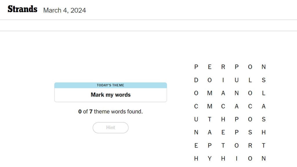 Solve NYT Strands Puzzle #376 (March 14): Hints & Answers Solve NYT Strands Puzzle #376 (March 14): Hints & Answers