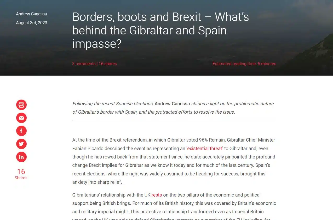 The Gibraltar-Brexit Impasse: Negotiations At A Standstill The Gibraltar-Brexit Impasse: Negotiations At A Standstill